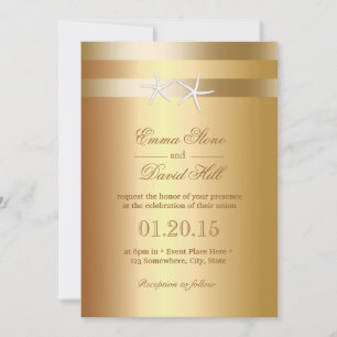 Convites para Casamento com Frangos de Ouro Elegan