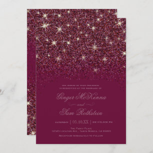 Convites para Casamento com Glitter de Ruby