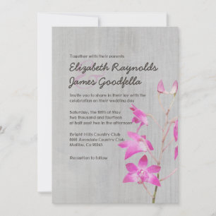 Convites para Casamento com Orquídeas de Dendrobi