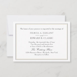 Convites para Casamento com Tipografia Clássica S