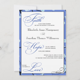 Convites para Casamento Cristão Moderno Periwinkle