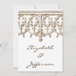 Convites para Casamento da Catedral de Vintage Sep