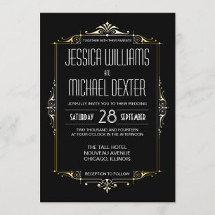 Convites para casamento da década de 1920