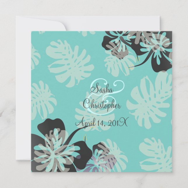 Convites para Casamento de Aloha/Luau (Frente)