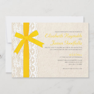 Convites para Casamento de Arcos Amarelos e Locais