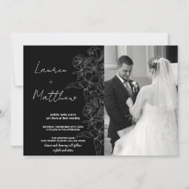 Convites para Casamento de Arte Flor com Foto