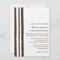 Convites para Casamento de Árvores de Birch