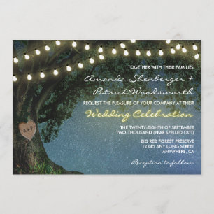 Convites para Casamento de Árvores de Carvalho Car