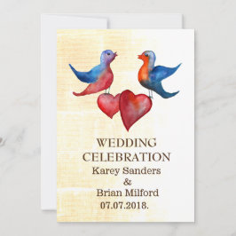 Convites para Casamento de Aves Aquáticas Elegante