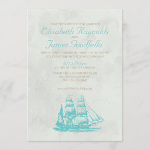 Convites para Casamento de Barcos Rústicos