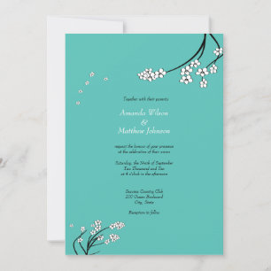 Convites para Casamento de Blossom de Cereja de Tu