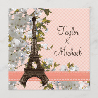 Convites para Casamento de Blossom em Torre Eiffel