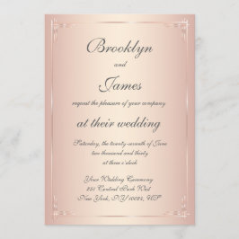 Convites para Casamento de Blush Elegante