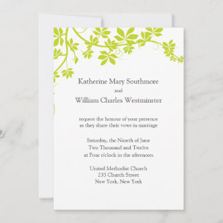 Convites Para Casamento De Branco E Chartreuse
