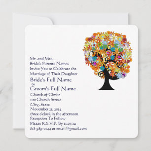 Convites para Casamento de Branqueamento do Lado d