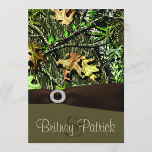 Convites para Casamento de Camo de Caça à Castanha