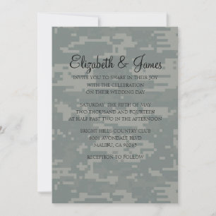 Convites para Casamento de Camo Moderno Personaliz