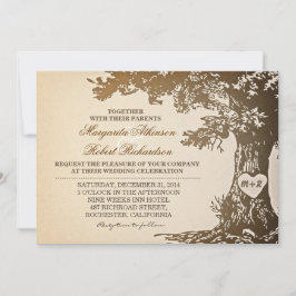convites para casamento de carvalhos antigos