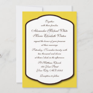 Convites para Casamento de Castanho e Branco Amare
