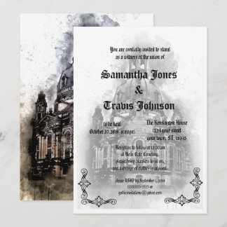 Convites para Casamento de Catedral de Watercolor