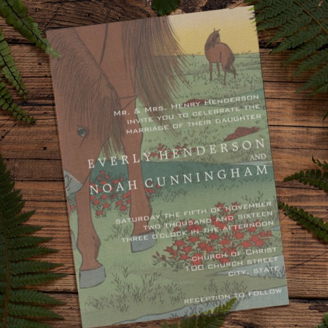 Convites para Casamento de Cavalos Imísicos (Criador carregado)