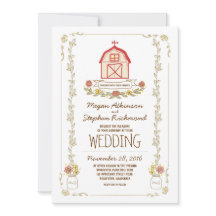 Convites para casamento de celeiro russo