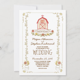 Convites para casamento de celeiro russo
