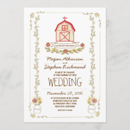 Convites para casamento de celeiro russo