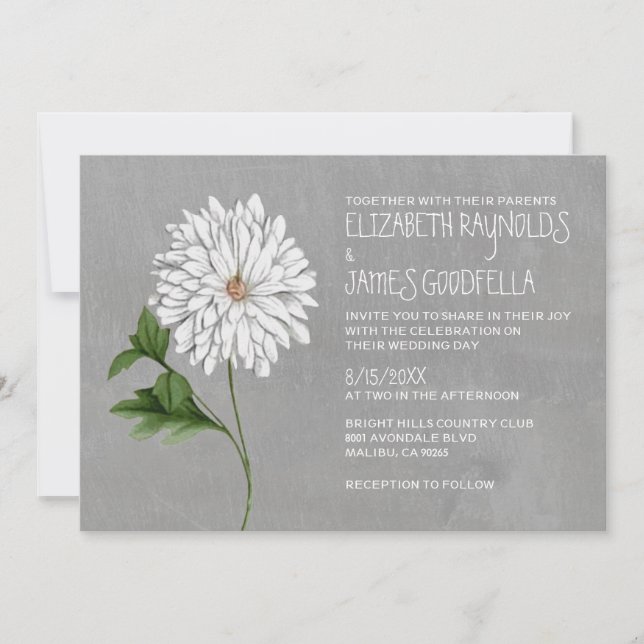 Convites para Casamento de Chrysanthemum (Frente)