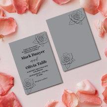 Convites para Casamento de cinzas | Elegância Mode