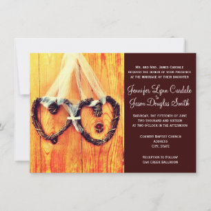 Convites para Casamento de Corações Ocidentais n