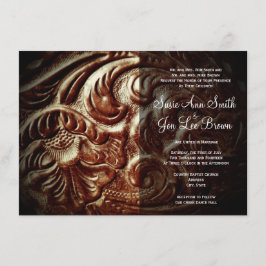 Convites para Casamento de Couro no País Ocidental