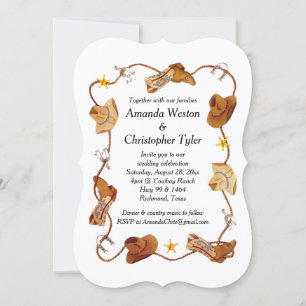 Convites para casamento de Cowboy