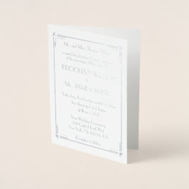 Convites para Casamento de Deco de Arte de Foil Re