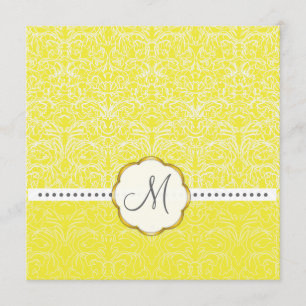 Convites para Casamento de Destaque Amarelo Lace+