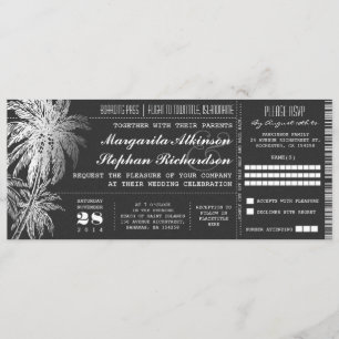 Convites para casamento de destino de ingresso em 