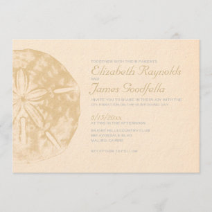 Convites para Casamento de Dólar de Areia de Prai