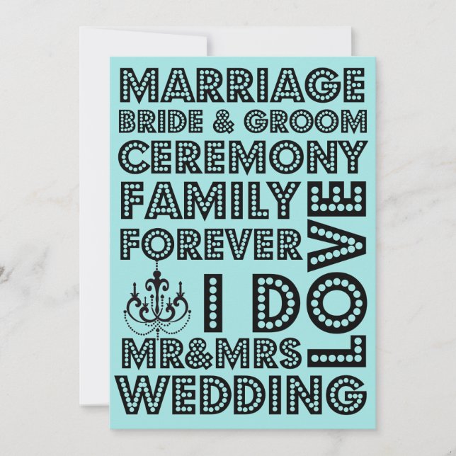 Convites para Casamento de Estilo Vegas (Frente)