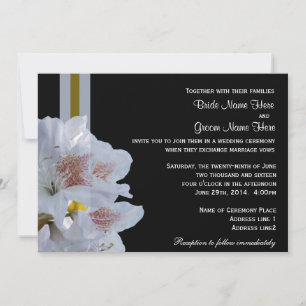 Convites para casamento de flores brancas Bonito
