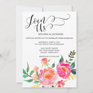 Convites para Casamento de Flores de Água