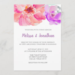 Convites para Casamento de Flores de Água