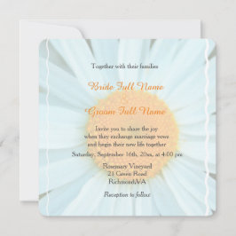 Convites para casamento de flores de margarida bra