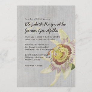 Convites para Casamento de Flores de Paixão Vinta