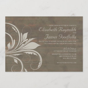 Convites para Casamento de Flores Rústicas