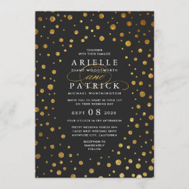 Convites para Casamento de Folhas de Confetti Dour