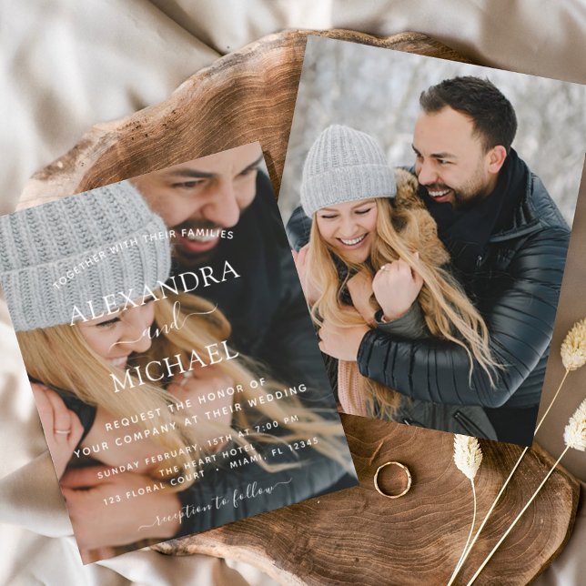 Convites para Casamento de Fotografias Orçamentári (Criador carregado)