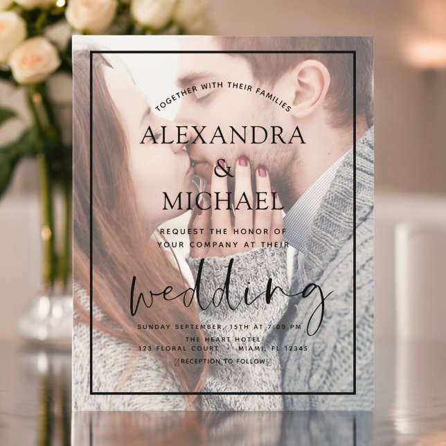 Convites para Casamento de Fotografias Transparent (Criador carregado)