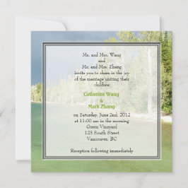 Convites para casamento de fotos na paisagem. Gran