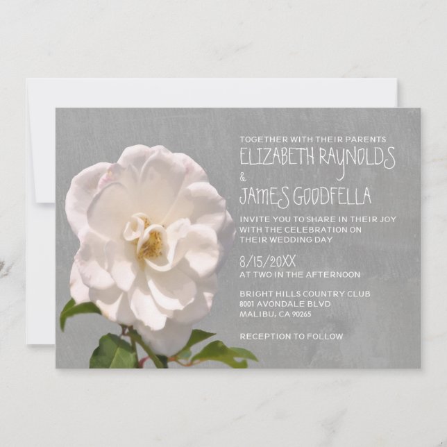 Convites para Casamento de Gardenia (Frente)
