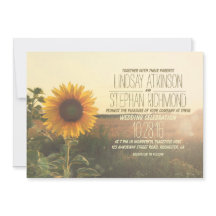 Convites para casamento de girassol venenoso